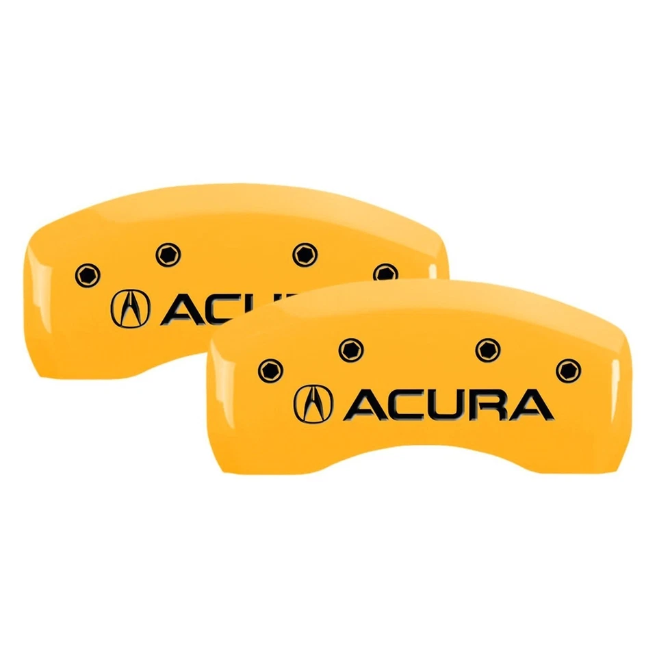 For Acura MDX 22-24 MGP Gloss Yellow Caliper Covers w Engraving Full Kit, 4 pcs - Imagem 2 de 3