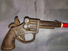 Vintage Stevens 1930  ECHO  Cast Iron Single Shot Cap Gun Pistol Toy Collectable
