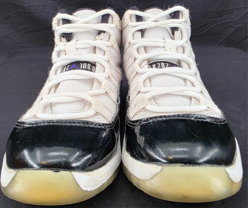 Nike 378038-100 Air Jordan 11 Retro Blanco Zapatos de Baloncesto con Cordones Jóvenes EE. UU. 1Y Foto 3 de 4