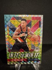 2019-20 Panini Mosaic-CJ McCollum In It To Win It #11-Silver Mosaic Prizm