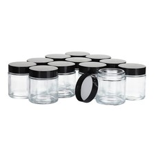 4OZ Glass Jars with Lids, Hoa Kinh Small Glass Jars, 12 Pack Empty Round Cann...