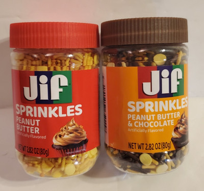 JIF Peanut Butter or Peanut Butter Chocolate Sprinkles Mini Jars