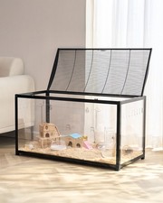Hamster Cage,360  Viewing Transparent Hamster Habitats,Small Animal Cage,37.8 x