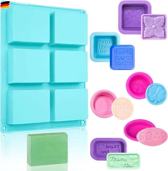 Seifenformen Silikon 7Stk Silikonform Seife Set FüR Handgefertigte-image
