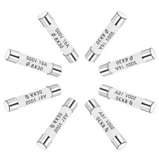 Ceramic Cartridge Fuses 16A 500V 6x30mm Fast Blow for Energy Saving Lamp 8pcs