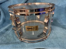 Fibes 12" x 8" Crystalite Tom Clear Drum for Drumset Drums Set