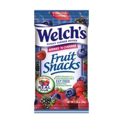 48x Welch's Fruit Snacks Berries & Cherries Bulk Sweet Treats New 2.25oz
