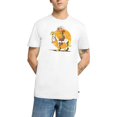 Lucky Luke Jolly Jumper im Sonnenuntergang Männer Premium Bio T-Shirt