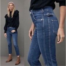 Pilcro and the Letterpress Anthropologie Buckle Ultra High-Rise Crop Jeans SZ 30