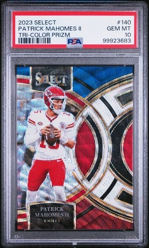 2023 Panini Select #140 Patrick Mahomes Ii Tri-Color Prizm PSA 10 /225 Chiefs