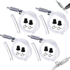 4 PCS Universal Brake Fluid Deflerator, Brake Bleed Hose, Brake System Bleeding 