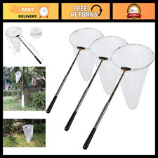 Insect  Butterfly Net - 12" Ring, 24" Depth, Extendable Handle 59" Long