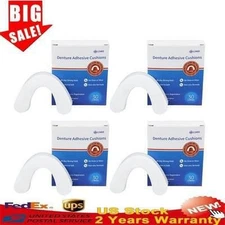 120 Pads / 4 Packs Zinc Free Long-lasting Denture Adhesive Strips Cushion Upper