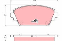 1 X Bremsbelagsatz BremsbeläGe TRW GDB3291 FüR Nissan