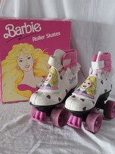 Vintage 1980s Barbie Girls Roller Skates Size 1