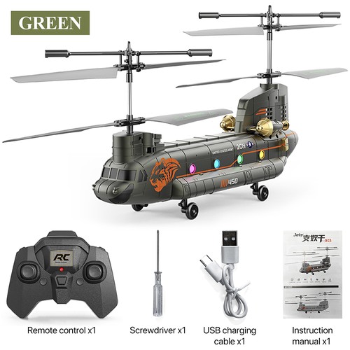 RC Helicopter XK5 Chinook 3.5CH Smart Height Setting Remote Control Aircraft - Picture 25 of 26