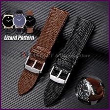 Lizard Pattern Leather Watch Band Strap 14/15/16/18/19/20/21/22mm Replacement