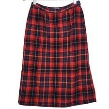 Vintage Pendleton Authentic Macinnes 100 Virgin Wool Plaid Petite Skirt Sz US 8