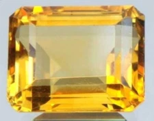 GOLDEN CITRINE 9 x 7 MM EMERALD CUT ALL NATURAL