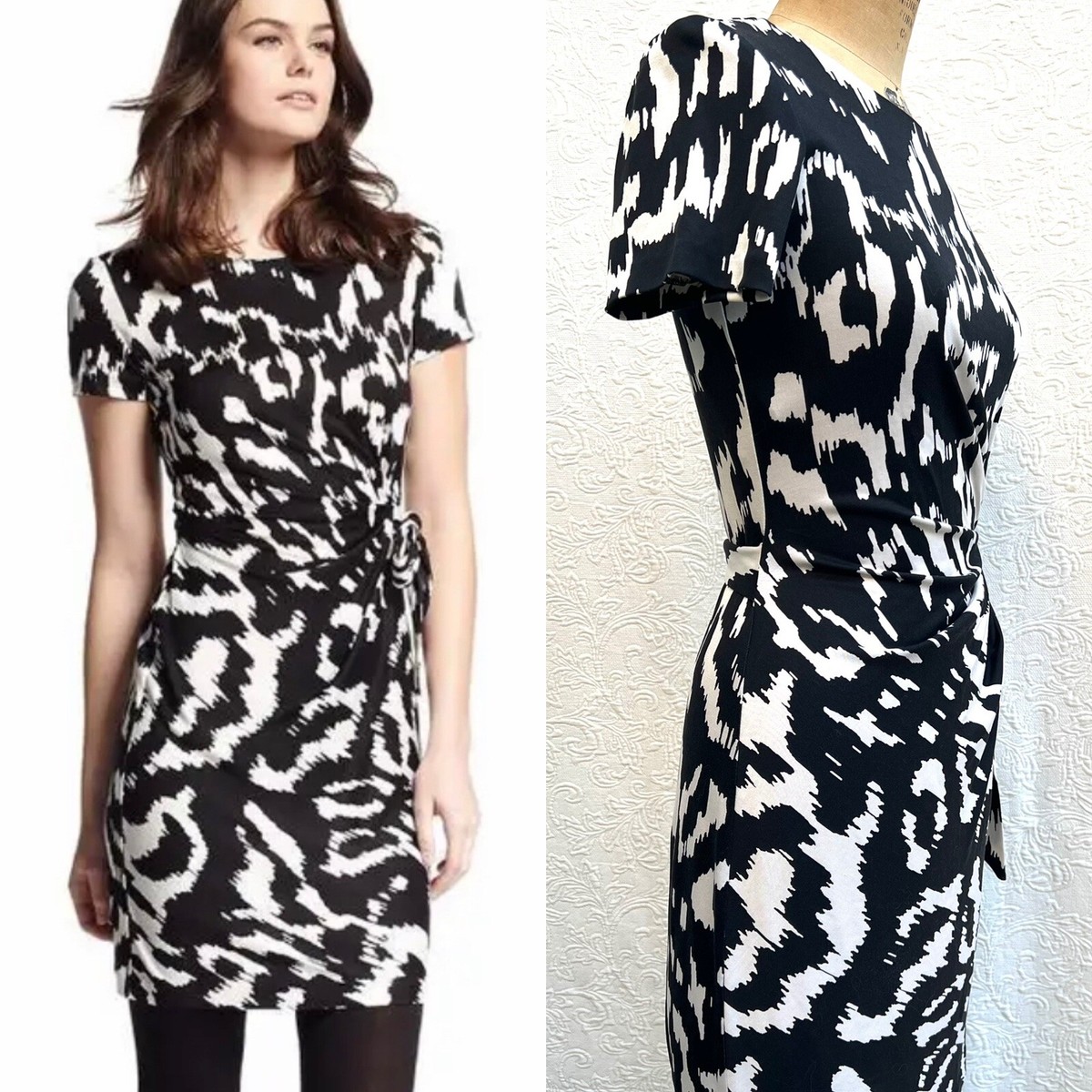 DVF Diane Von Furstenberg ZOE Side Tie Waist Jersey Dress