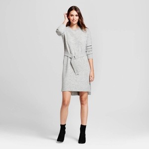 belted sweater dress