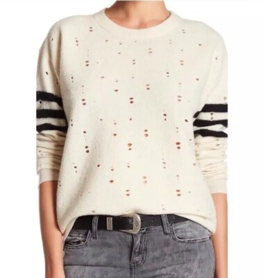 Current/Elliott Destroyed Boiled Wool Sweater