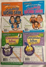 Lot (4) Penny Press Spotlight Remember When Word Seek Puzzles Books 2021 Aug-Nov