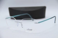NEW SILHOUETTE SPX 5567 LU 7110 BLUE GUNMETAL AUTHENTIC FRAMES EYEGLASSES 56-17