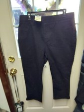Nwt Terra And Sky Womens Plus Pull On Capri Jeggings Black 0x 14w
