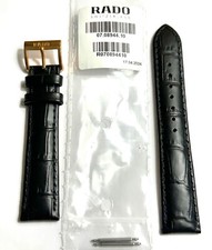 Original RADO 18mm Black Leather Watch Band S...
