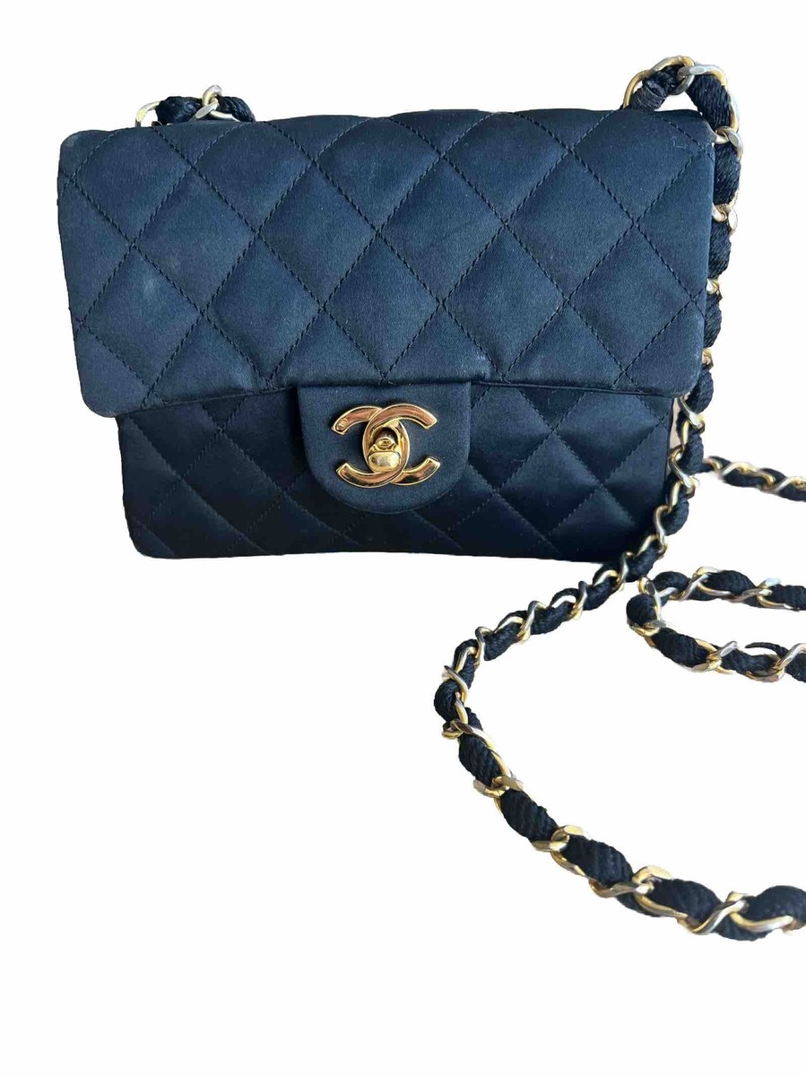 Chanel Vintage Classic Satin Mini Square Flap Bag