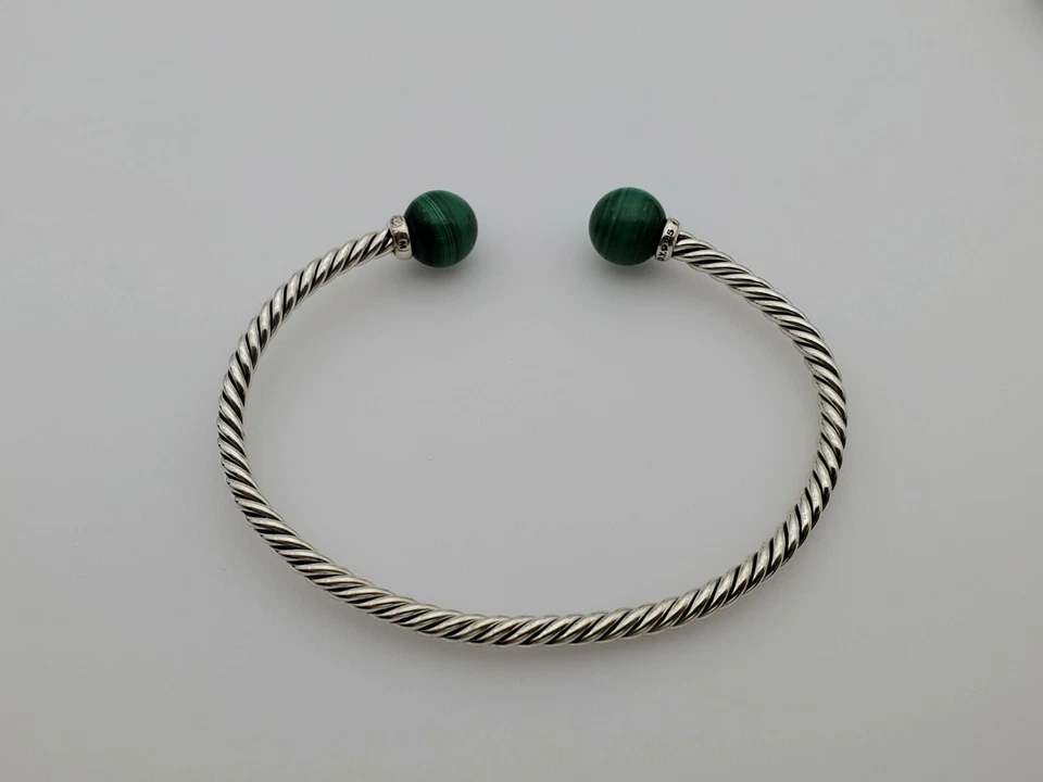 Pulsera David Yurman Solari con Diamantes y Malaquita, Talla Mediana  Foto 3 de 4