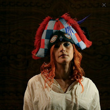 VENETIAN CARNIVAL HEAD-DRESS - Hand-Made Silk Party Wedding Festival Fancy Dress