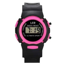 Kids Boys Girls Student Adult Digital watch with coloured Trim
