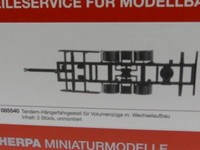 1/87 Herpa Teileservice Tandem-HäNgerfahrgestell FüR VolumenzüGe 085540