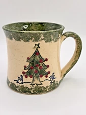 Gail Miller Studio Pottery Stoneware Xmas Bass Pro Shop Gift Stoneware Mug 90s