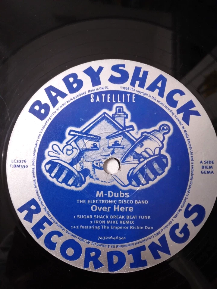 M-Dubs The Electronic Disco Band - Over Here - 12" Vinyl Single 1999 - Imagem 2 de 3