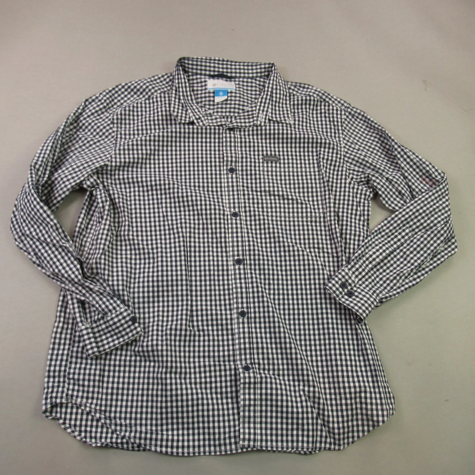 Columbia Shirt Mens 2XL Long Sleeve Button Up Pocket Plaid Outdoors