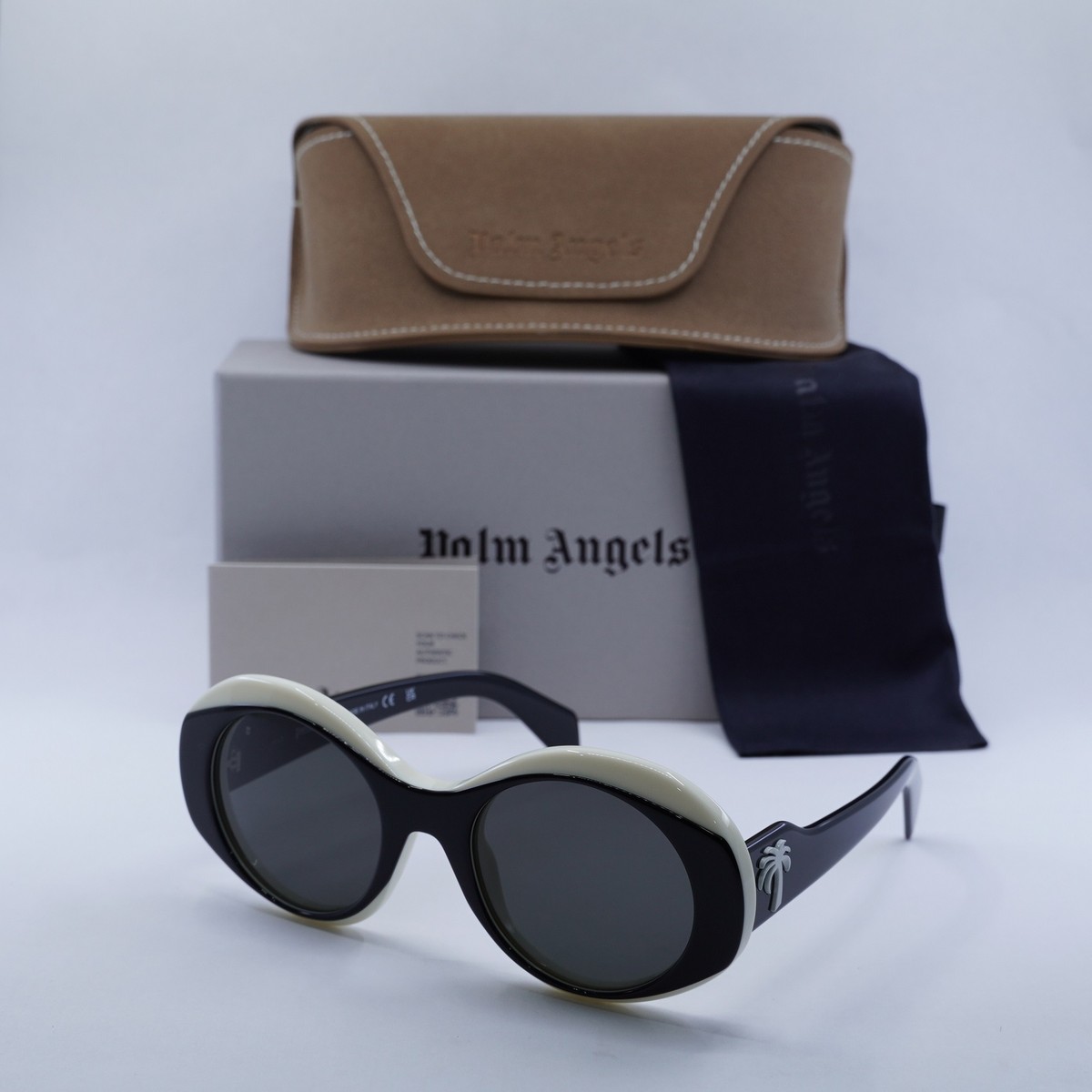 New Palm Angels PERI027S DOYLE 0107 Black/White/Grey 54-22  display picture 1