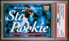 1995 UPPER DECK ELECTRIC DIAMOND GOLD ROOKIE PARALLEL #225 DEREK JETER SP PSA 8