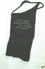 Guess Black One Shoulder Mini Dress w/ Words Saying Size Small