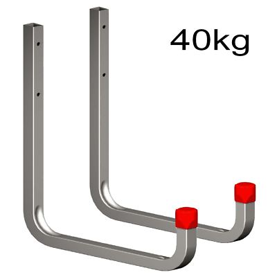 2 x 250 mm extra große Aufbewahrung Wandhaken 40kg verzinkter Stahl, Leitern & Werkzeuge