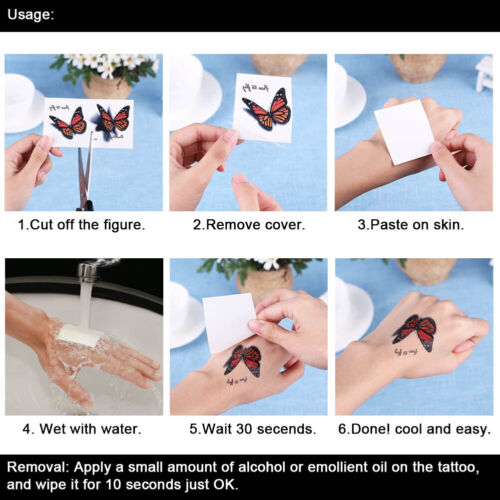10pcs Fake Tattoos Disposable Removable Tattoos Fashion Party Supply for Adults - Picture 29 of 30