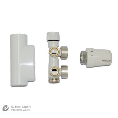MERT ECAM Multiblock Weiss Eckform Anschluss Heizkörper Ventil Thermostat links