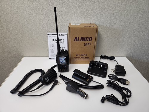 Alinco DJ-MD5XTG VHF/UHF Dual Band DMR Part 90 Handheld Transceiver Bundle