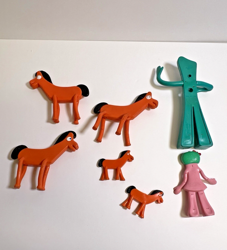 Lot of 7 Gumby’s Bendable Figure Lot Gumby Pokey Minga Jesco & Others - Picture 8 of 11