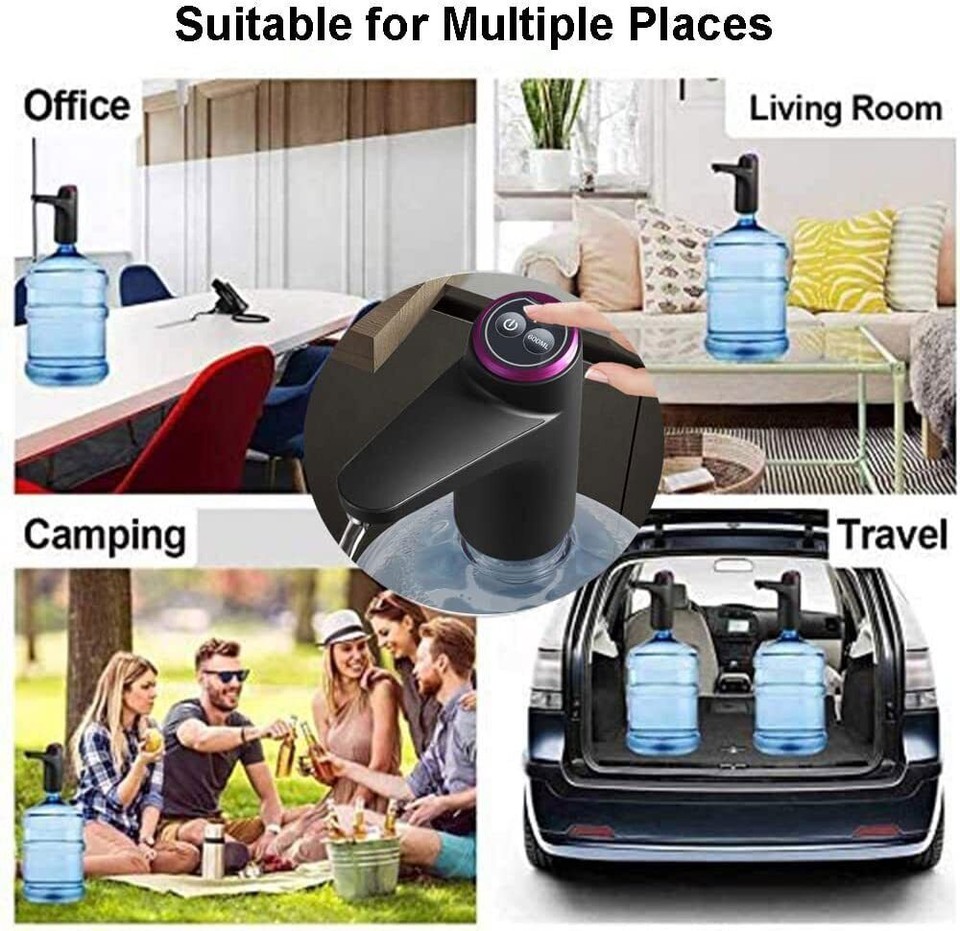 USB Water Bottle Switch Pump Electric Automatic Universal Jug Dispenser ...
