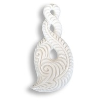 Tribal Amulett AnhäNger Mit Band Bone Knochen Maori Twist Design PB084