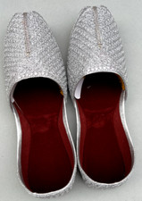 Indian Punjabi Pakistani Ethnic Traditional Man Khussa Flat Shoes Juti US 7.5