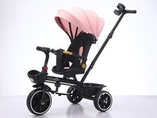 Baby Kids 5in1 Tricycle Bike Trike Stroller 3 Wheels Canopy 80% Assembled